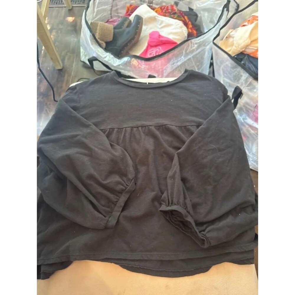 Loose babydoll style black top